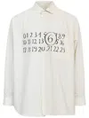 Mm6 Maison Margiela Asymmetric Panelled Shirt In Neutrals