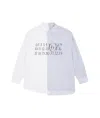 Mm6 Maison Margiela Asymmetric Cotton Shirt In White
