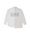 Mm6 Maison Margiela Asymmetric Numeric Shirt With In White