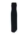 Mm6 Maison Margiela Asymmetric Draped Knitted Dress In Black