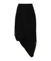 Mm6 Maison Margiela Asymmetrischer Midirock In Black