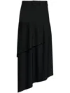 Mm6 Maison Margiela Long Pleated Skirt In 黑色