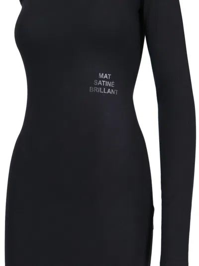 Mm6 Maison Margiela Asymmetric Maxi Dress In Black