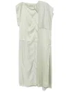 Mm6 Maison Margiela Asymmetric Midi Dress In Grün