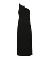 Mm6 Maison Margiela Asymmetric-neck Twill Top In Black