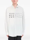 Mm6 Maison Margiela Split Design Button-down Collar Shirt In White