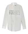 Mm6 Maison Margiela Split Design Button-down Collar Shirt In White