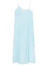 Mm6 Maison Margiela Asymmetrisches Maxikleid In Blau