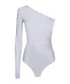Mm6 Maison Margiela Mm6 By Maison Margiela Grey Lycra Bodysuit In White