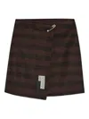 Mm6 Maison Margiela Asymmetrical Mini Skirt With Bold Stripes