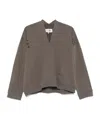 Mm6 Maison Margiela Asymmetric Sweatshirt In Gray