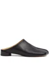 Mm6 Maison Margiela Mm6 By Maison Margiela Black Leather Slippers In Black