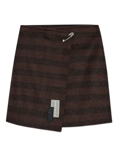 MM6 MAISON MARGIELA ASYMMETRICAL MINI SKIRT WITH BOLD STRIPES