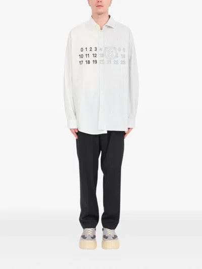 Mm6 Maison Margiela Asymmetrical Shirt In White