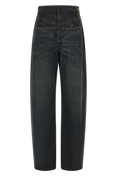 Mm6 Maison Margiela Asymmetrical Structure Jeans In Transparent