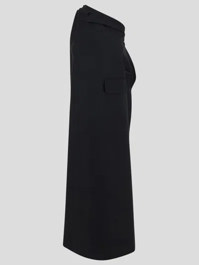 Mm6 Maison Margiela Asymmetrical Top In Black