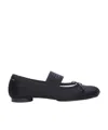 Mm6 Maison Margiela Smooth Leather Anatomical Ballerina In Black