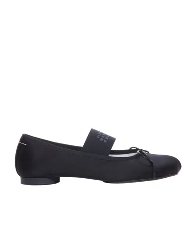 MM6 MAISON MARGIELA MM6 MAISON MARGIELA ATOMIC BOW-DETAILED SATIN BALLERINA SHOES