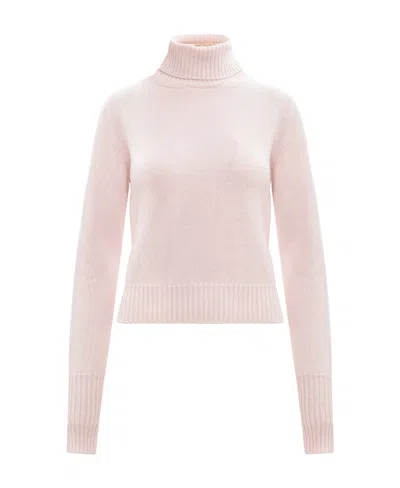 Mm6 Maison Margiela Open-back Roll-neck Top In Pink