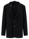 Mm6 Maison Margiela Tailored Blazer Featuring Structured Back Panel In Black
