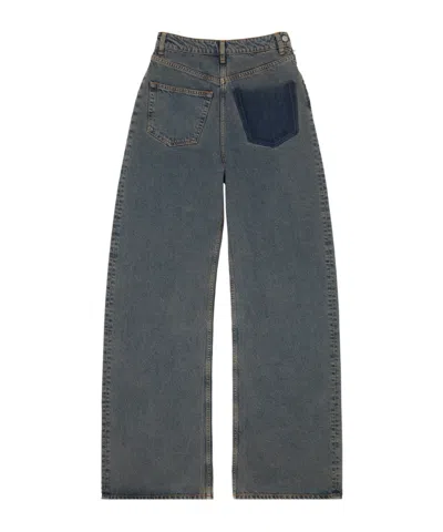 Mm6 Maison Margiela Back-to-back Jeans In Gray