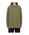 Mm6 Maison Margiela Khaki Patch Pocket Shirt In Green
