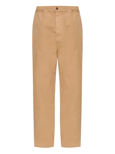 Mm6 Maison Margiela Baggy/loose Ochre Cotton Pants