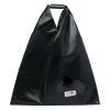 Mm6 Maison Margiela Black Leather Japanese Handbag In Black