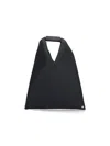 Mm6 Maison Margiela Triangular-shaped Black Bag With Structured Silhouette In Black