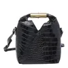 Mm6 Maison Margiela Small Japanese Crocco Print In Burgundy
