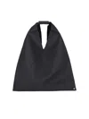 Mm6 Maison Margiela Japanese Black Leather Bag In Black