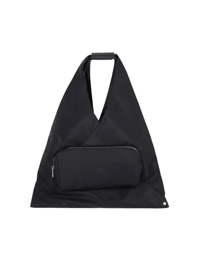 Mm6 Maison Margiela Black Medium Classic Triangle Tote