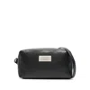 Mm6 Maison Margiela Numbers-plaque Zipped Crossbody Bag In Black