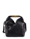 Mm6 Maison Margiela Japanese Leather Shoulder Bag In Black