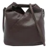 Mm6 Maison Margiela Diagonal-seam Shoulder Bag In Brown
