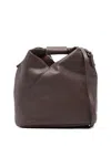Mm6 Maison Margiela Diagonal-seam Shoulder Bag In Brown
