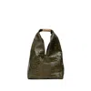 Mm6 Maison Margiela Crocodile-embossed Shoulder Bag In Green