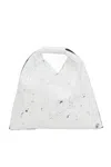 Mm6 Maison Margiela Handbag With Textured Surface And Top Handle In White