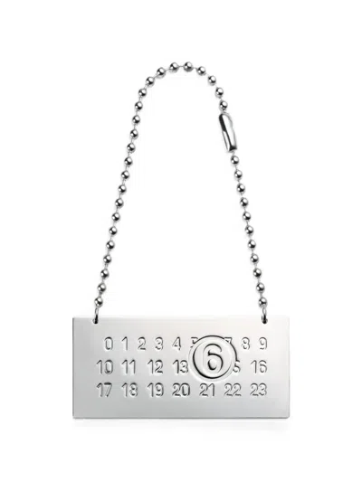 Mm6 Maison Margiela Ball Chain Keyring In Metallic
