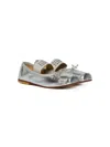 Mm6 Maison Margiela Kids Numeric Logo Printed Ballet Flats In Silver