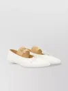 Mm6 Maison Margiela Ballerina Square Toe Bow Detail In White