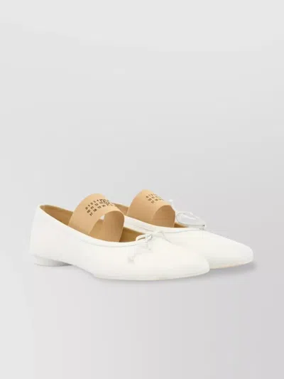 Mm6 Maison Margiela Ballerina Square Toe Bow Detail