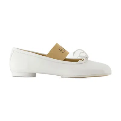 Mm6 Maison Margiela Ballerinas - Leather - White