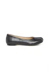 Mm6 Maison Margiela Leather Ballet Flats With Stitching On Toe In Black