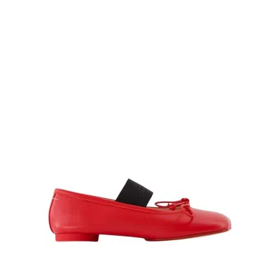 Mm6 Maison Margiela Ballet Ballerinas -  - Leather - Red