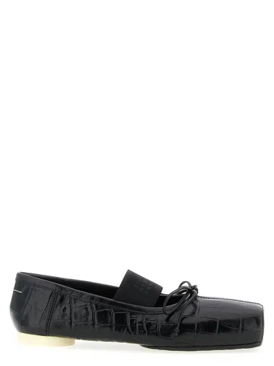 MM6 MAISON MARGIELA BALLET FLAT SHOES BLACK