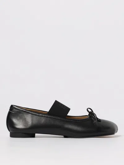 Mm6 Maison Margiela Mm6 By Maison Margiela Ballerina Anatomic Leather Flats In Black