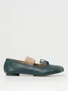 Mm6 Maison Margiela Anatomic Numbers-motif Leather Ballerinas In Green Gables
