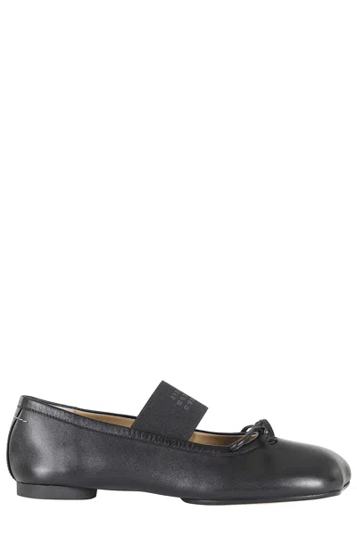 Mm6 Maison Margiela Mm6 By Maison Margiela Ballerina Anatomic Leather Flats In Black