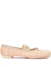 Mm6 Maison Margiela Ballet Flats With Anatomic Numbers Motif In Neutral